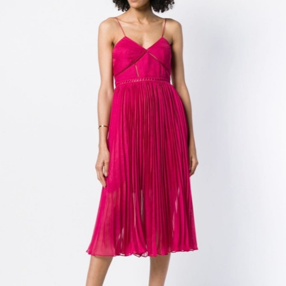 SOLD ON FB✨Self-Portrait Pleated Midi Dress - Picture 1 of 8